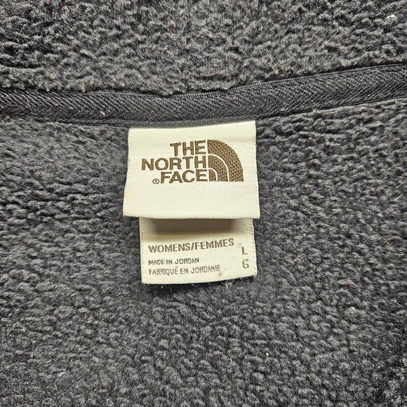 The North Face Womens Black Full Zip Jacket Size Large Fleece Lined - Picture 8 of 11